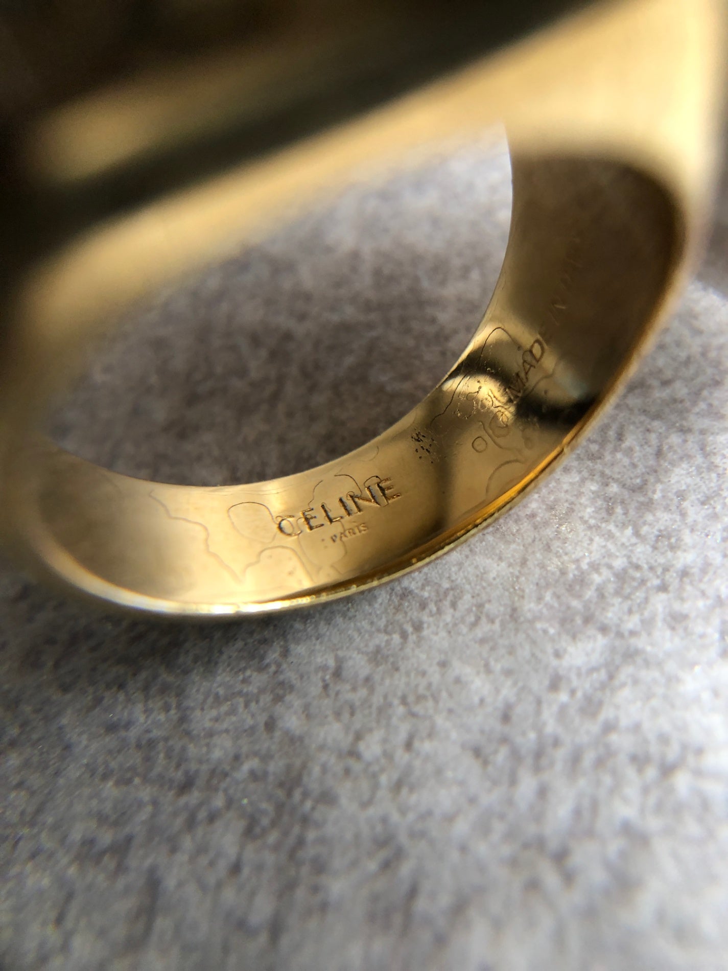 CELINE Ring Gold Vintage 2faadb