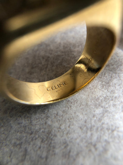 CELINE Ring Gold Vintage 2faadb
