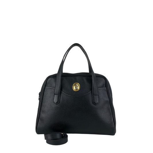 Christian Dior CD Logo Two-way Handbag Shoulder bag Black Vintage 68z4cp