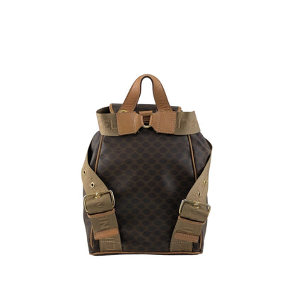 CELINE Macadam Gancini Backpack Brown Vintage jgndep