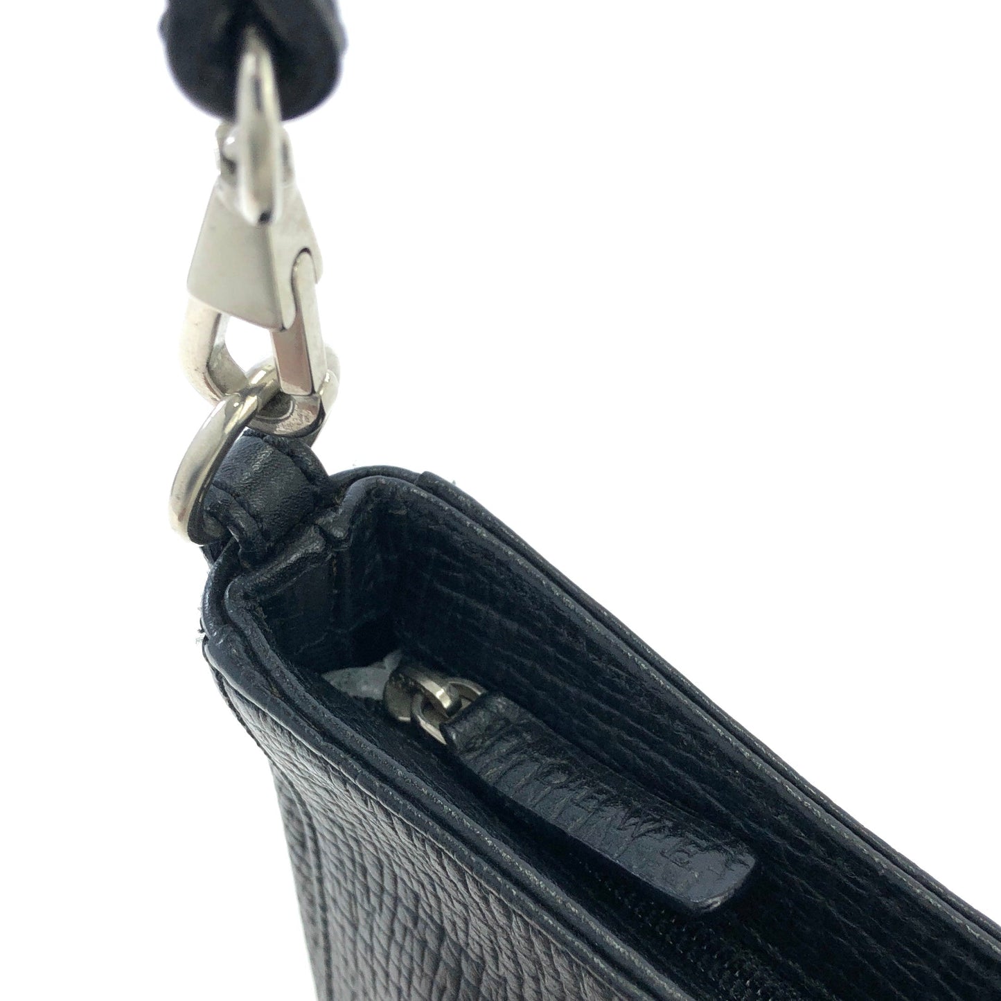 LOEWE Embossed Leather Handbag Minibag Black Vintage s6hbbe