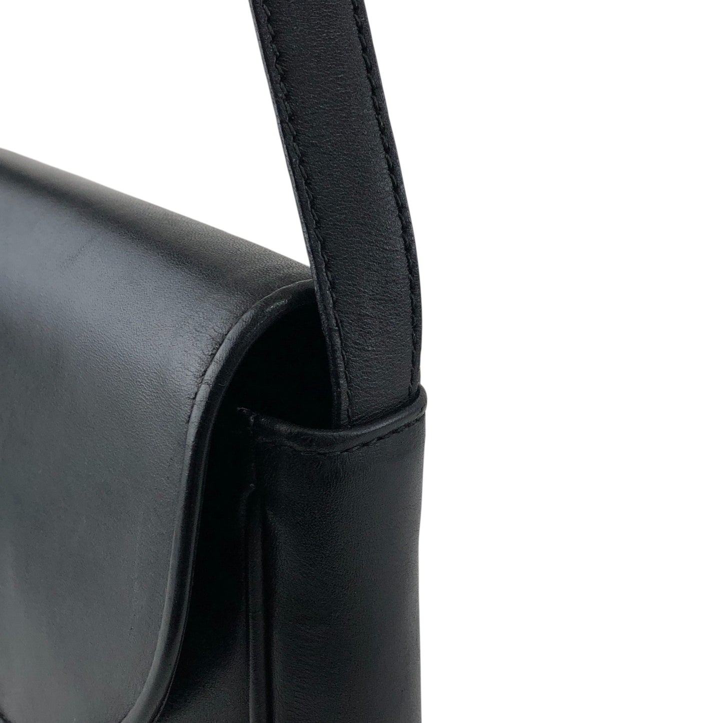 CELINE Triomphe Shoulder bag Black Vintage g3k6b3