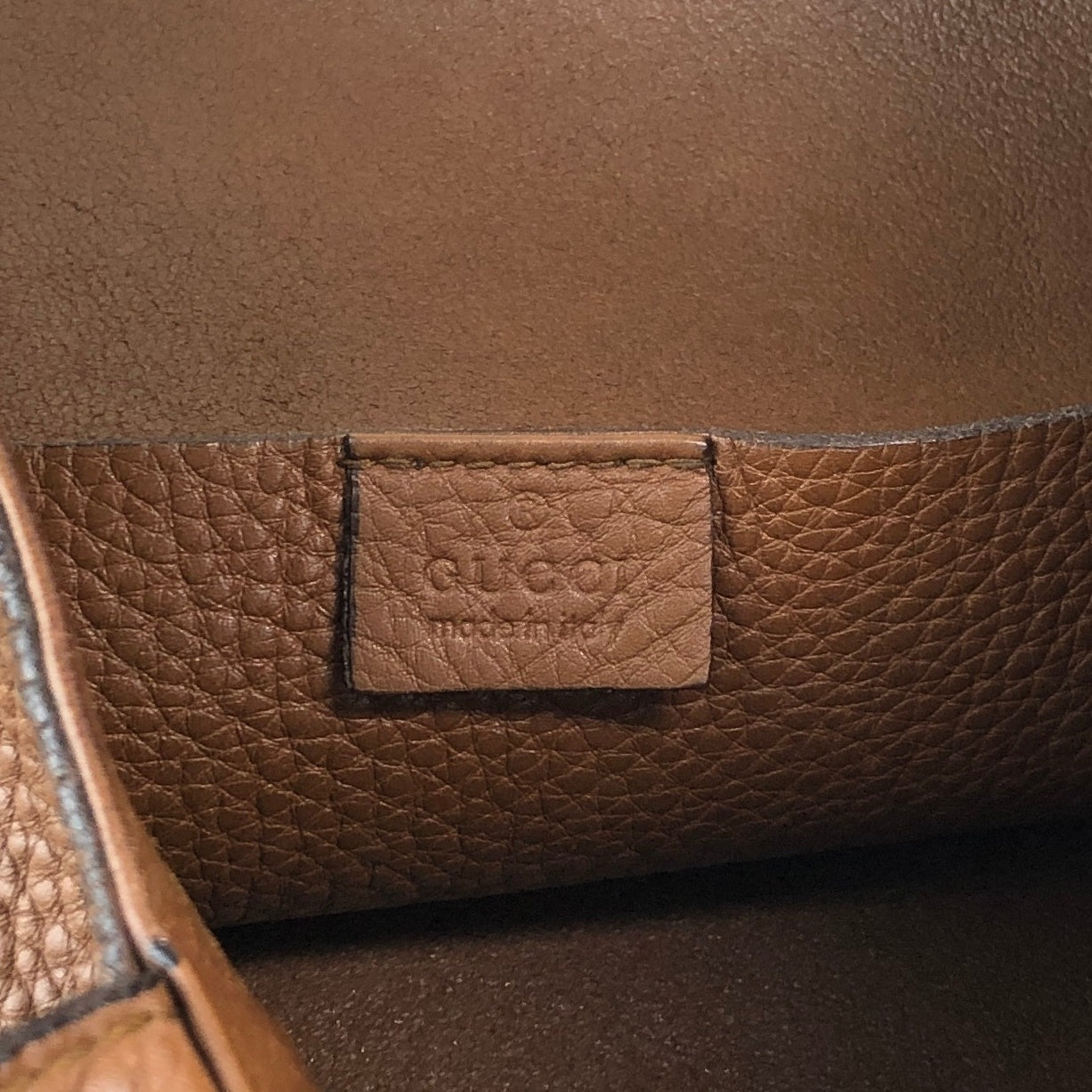 GUCCI Logo Embossed Totebag Brown Vintage 7tbu4m