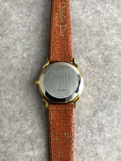 Christian Dior Quartz Watch Brown Vintage 6ytb8u