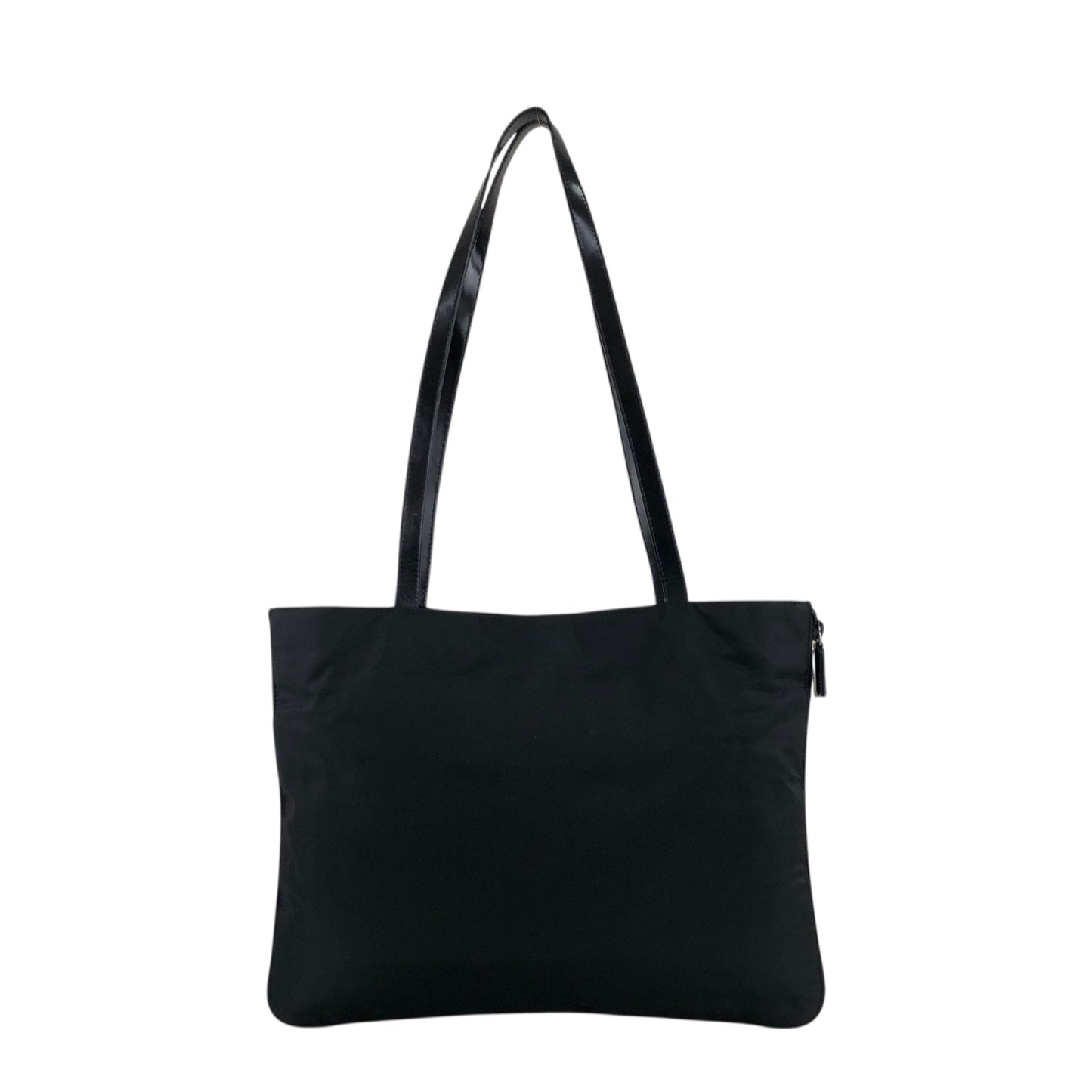 PRADA Triangle Logo Totebag Black Vintage jjxkrt