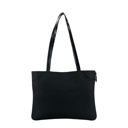 PRADA Triangle Logo Totebag Black Vintage jjxkrt