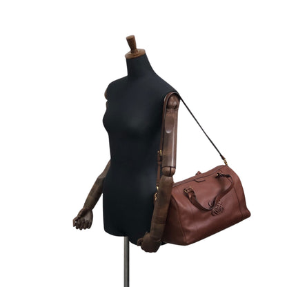 LOEWE Anagram Two-way Boston bag Shoulder bag Brown Vintage c288vn