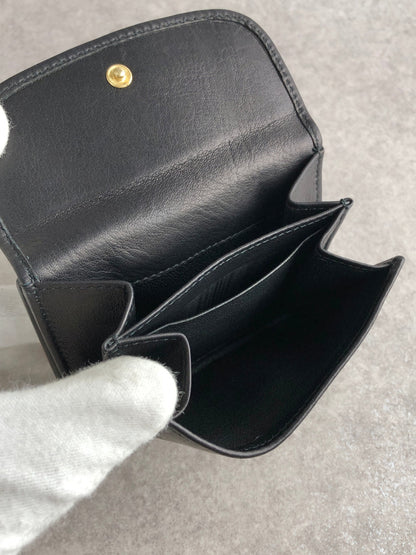 GUCCI GG logo Folded Wallet Black Vintage iy8zet