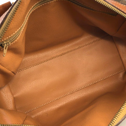 CELINE Macadam PVC Leather Two-way Handbag Shoulder bag Boston bag Brown Vintage znft22