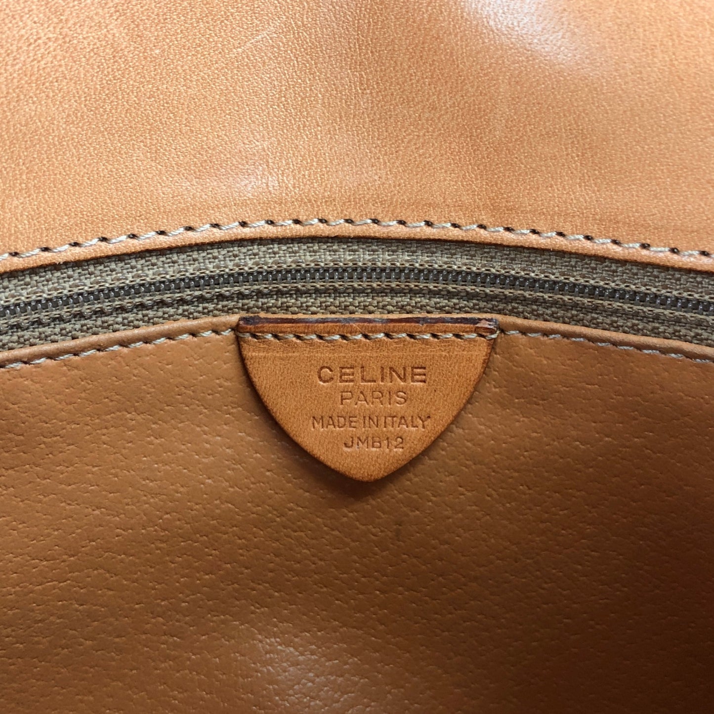 CELINE Macadam Horse Bit Shoulder bag Brown Vintage yw7ax4