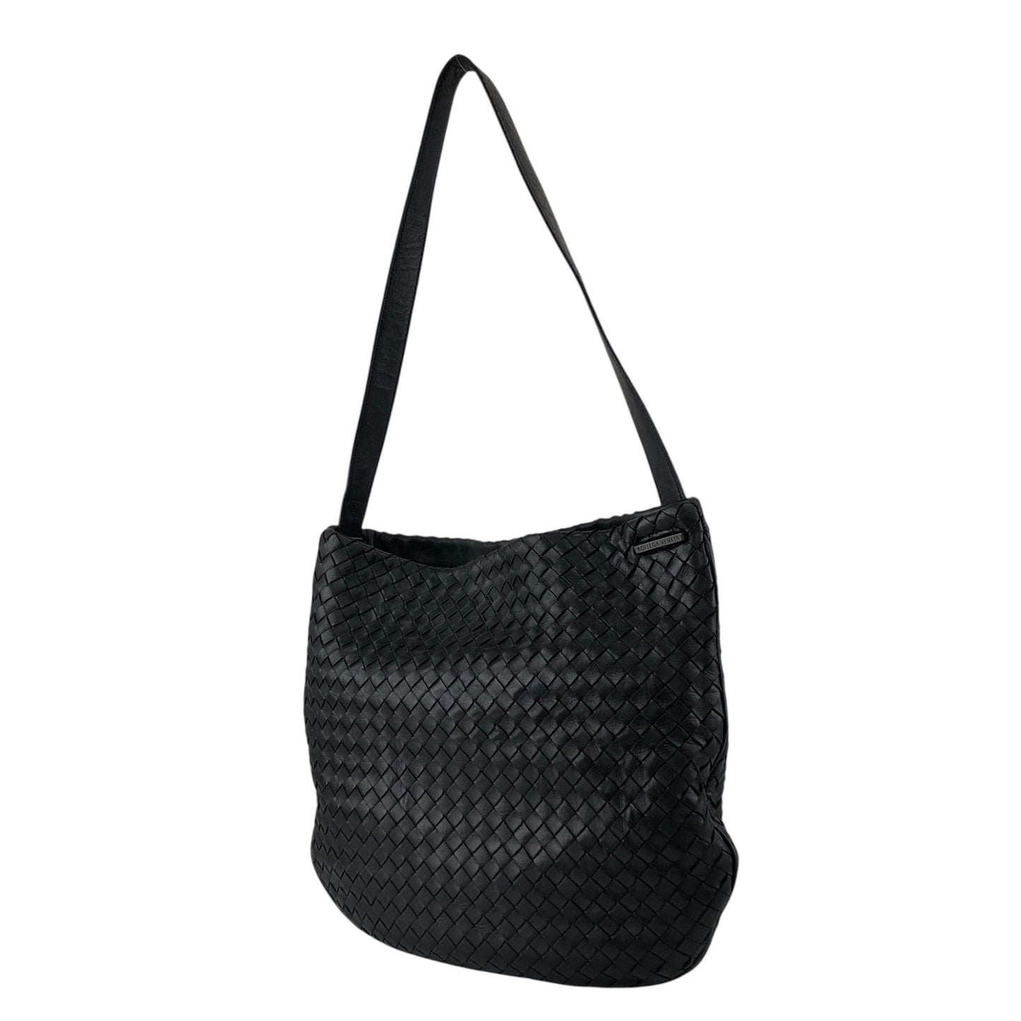 Bottega Veneta Intrecciato Shoulder bag Black Vintage e8ihib