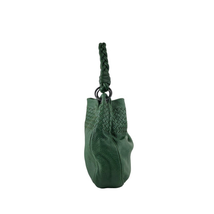 Bottega Veneta Intrecciato Shoulder bag Green Vintage bt6kue