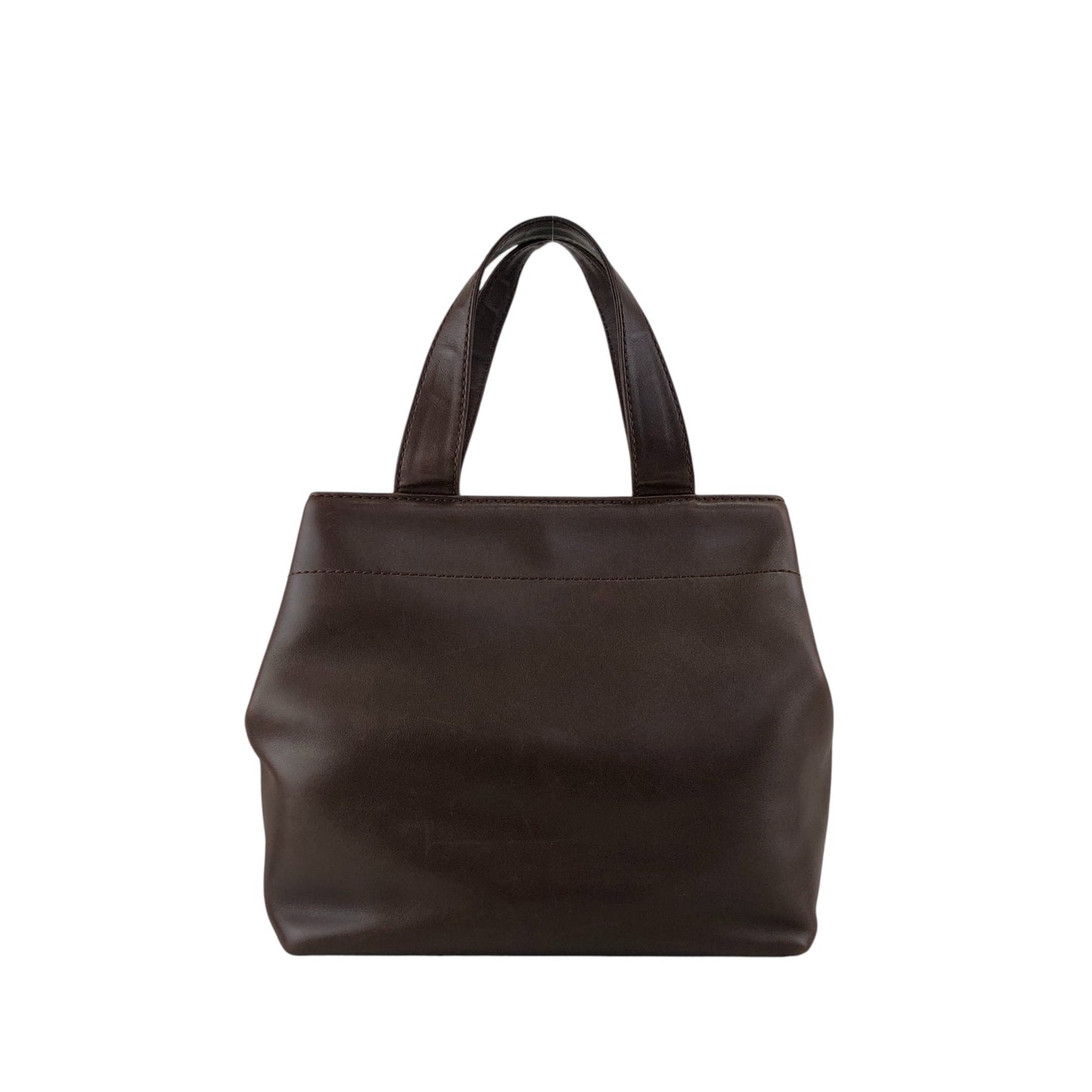 CHANEL Coco Mark Turn Lock Two-way Handbag Shoulder bag Brown Vintage kkmbzd