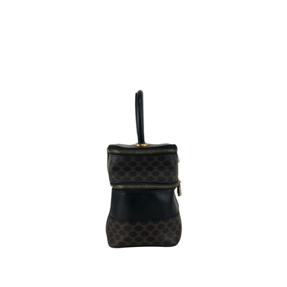 CELINE Macadam Handbag Vanity bag Black Vintage 3u4pwn