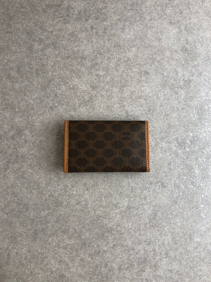 CELINE Macadam Blason Key Case Brown Vintage ugjspr