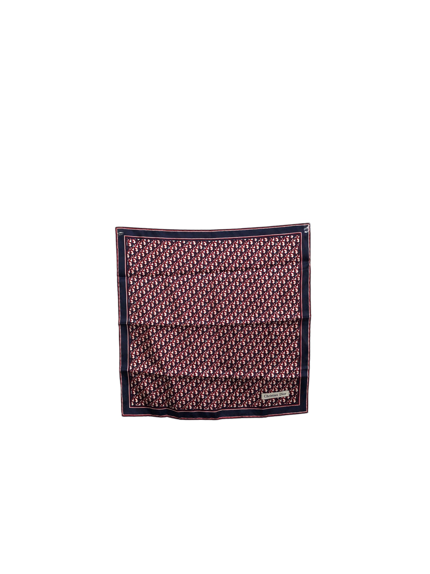 Christian Dior Trotter SILK Scarf Red×Blue Vintage he7egi