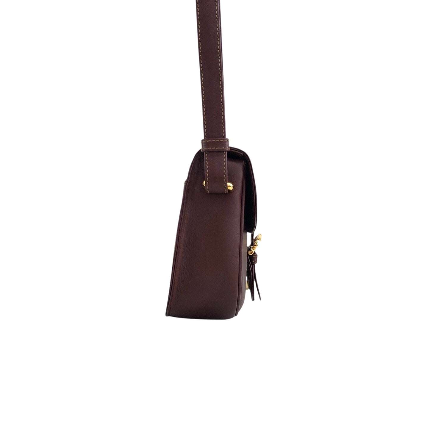 Cartier Front Buckle Shoulder bag Bordeaux Vintage vtcync