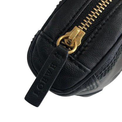 LOEWE Anagram Leather Coin Purse Micro bag Black Vintage 8i5d2v