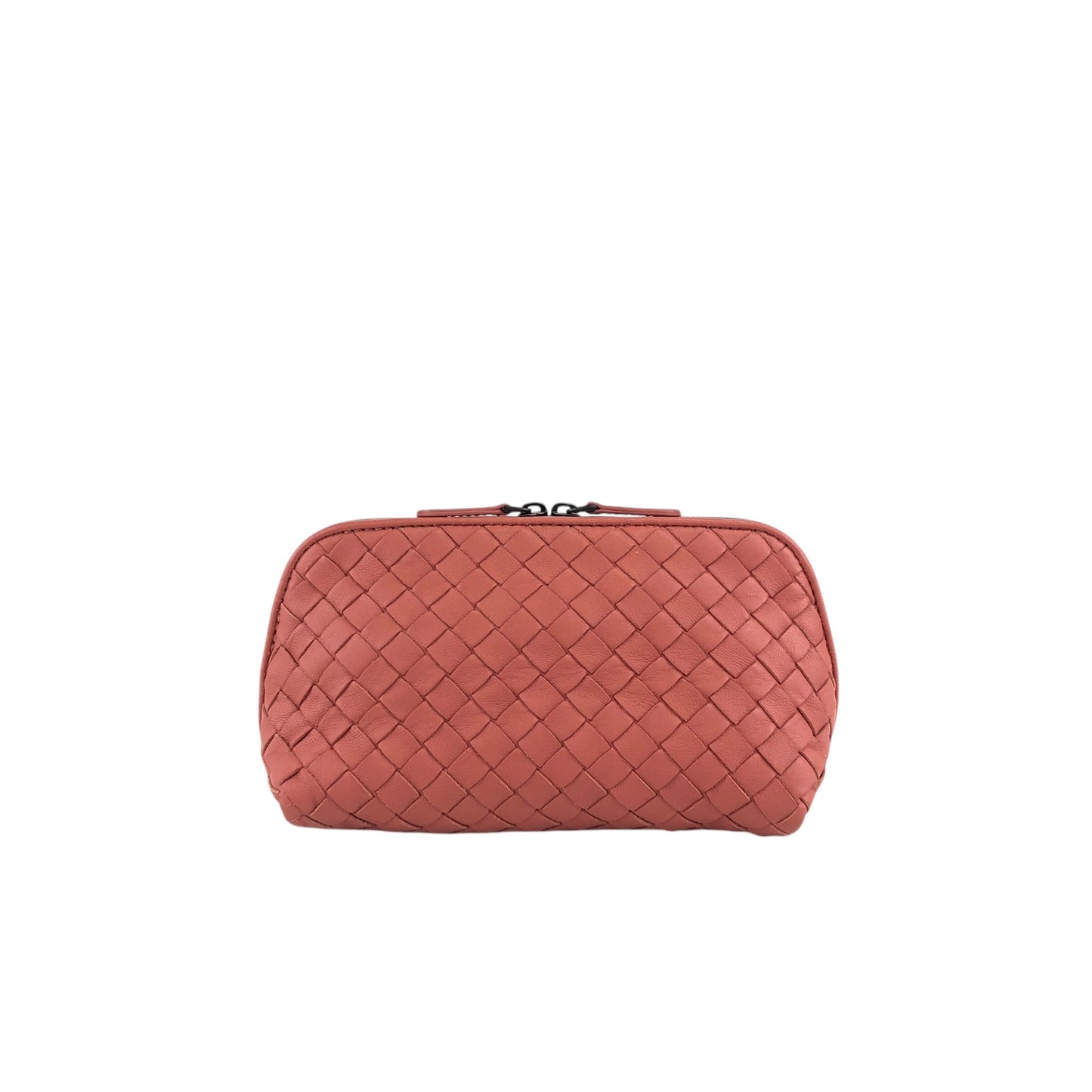 Bottega Veneta Intrecciato Pouch Red Brown Vintage fyjhr7