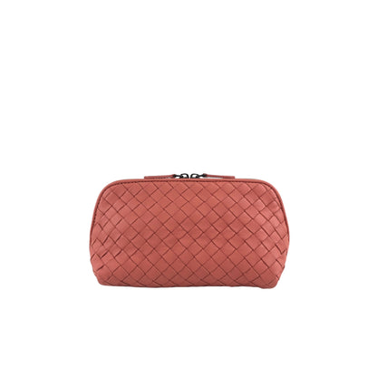 Bottega Veneta Intrecciato Pouch Red Brown Vintage fyjhr7