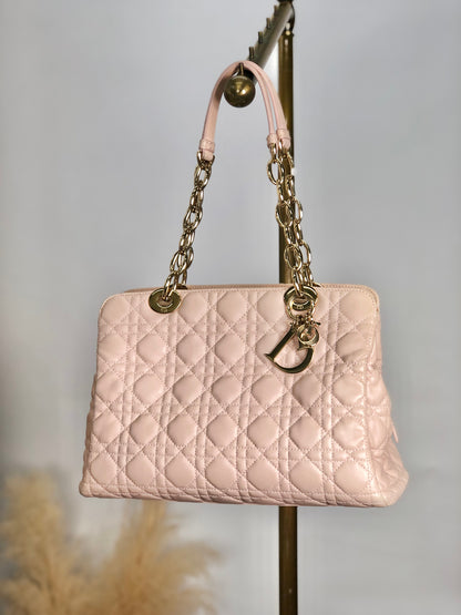 Christian Dior Cannage Chain Shoulder bag Pink Beige M0959 Vintage 5cuepw