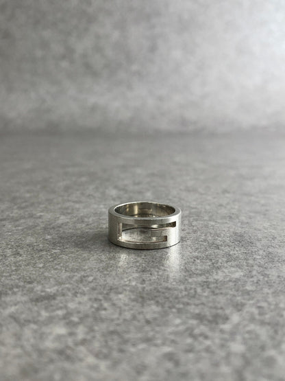GUCCI G Motif SILVER925 Ring Silver Vintage 6wsydd