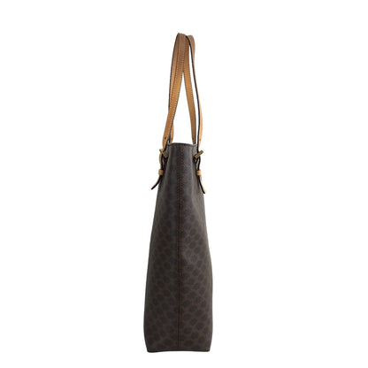 CELINE Macadam  PVC Leather Handbag Totebag Brown Vintage n57c6g