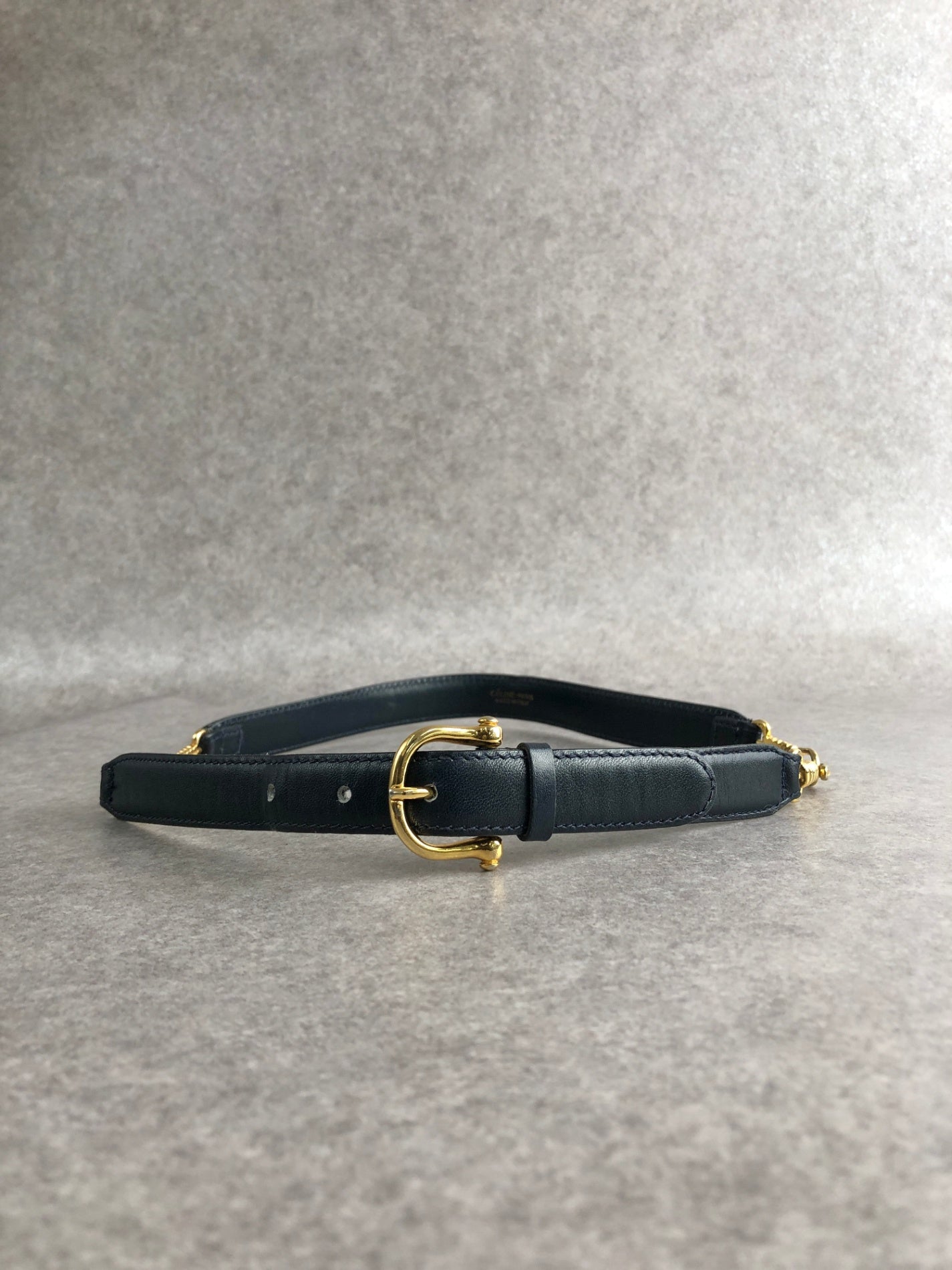 CELINE Belt Navy Vintage s7vnci
