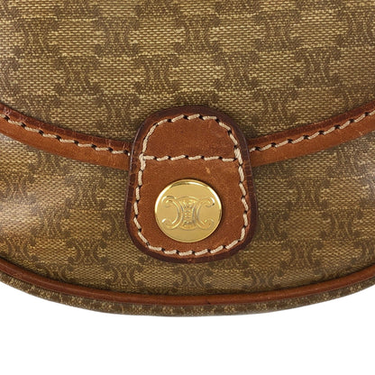 CELINE Macadam Blason Shoulder bag Beige Vintage edxz2b