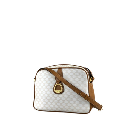 CELINE Macadam Horse Bit Shoulder bag White Vintage wbvsb7