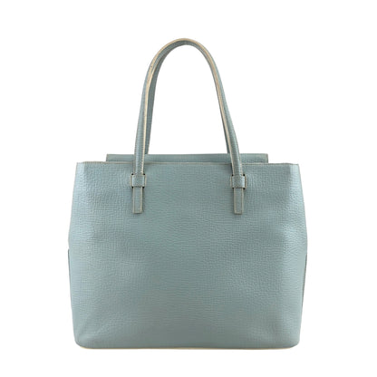 LOEWE Logo Embossed Handbag Light Blue Vintage htyeej