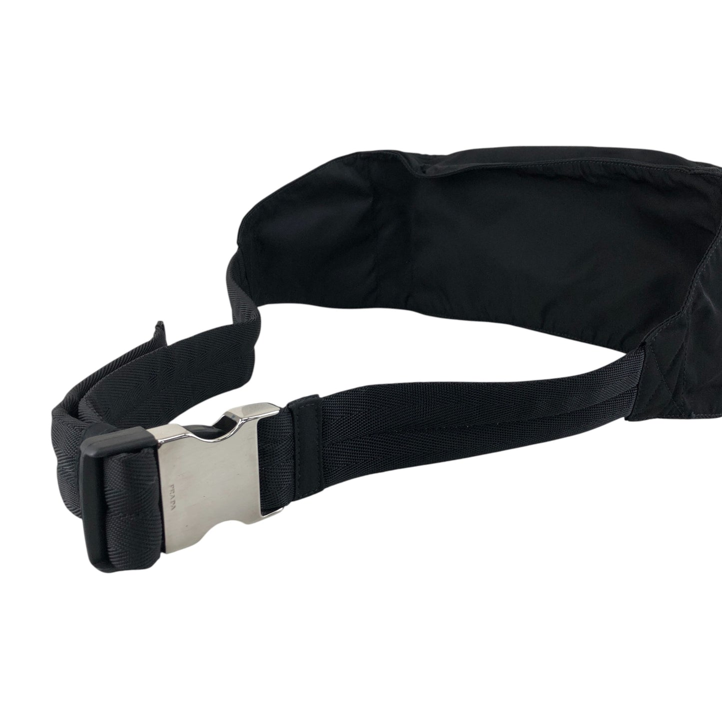 PRADA Tessuto Triangle Logo Sling bag Black Vintage hpnycc