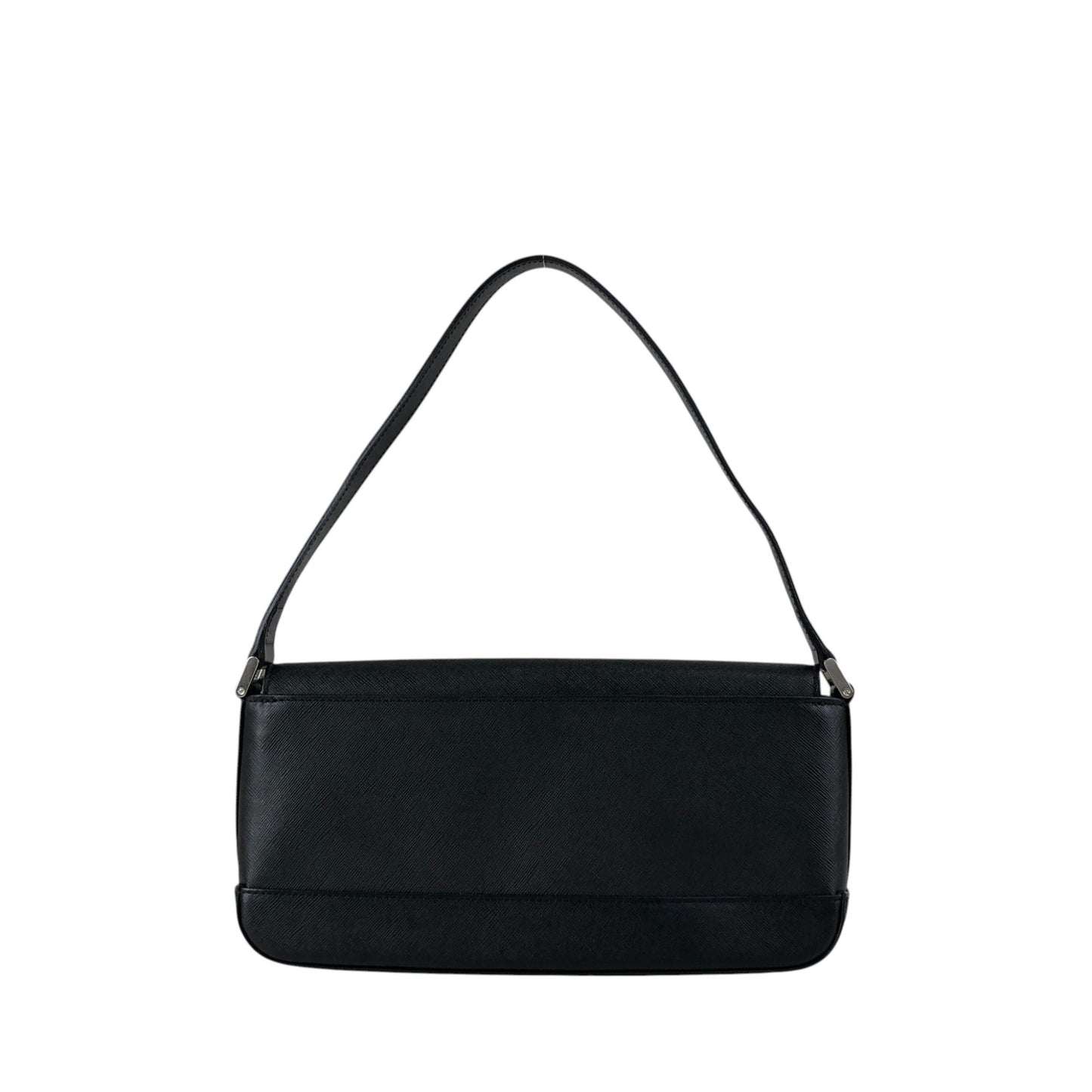 BURBERRY Logo Shoulder bag Black Vintage h4dw5e