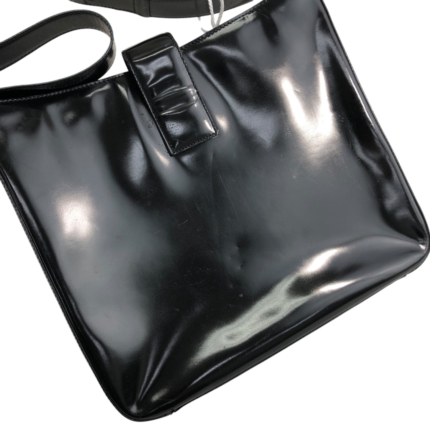 CELINE Logo Shoulder bag Black Vintage tabt7f