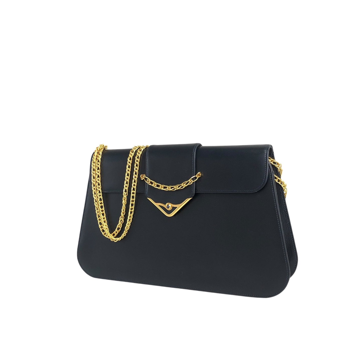 Cartier Chain Shoulder bag Navy Vintage s7zk4c