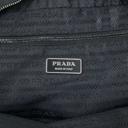 PRADA Tessuto Triangle Logo Handbag Black Vintage w7yvkr