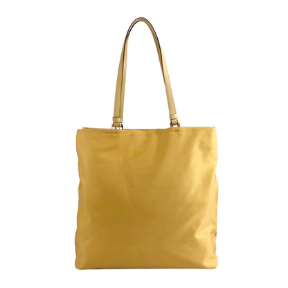 PRADA Triangle Logo Totebag Yellow Vintage gp2htj