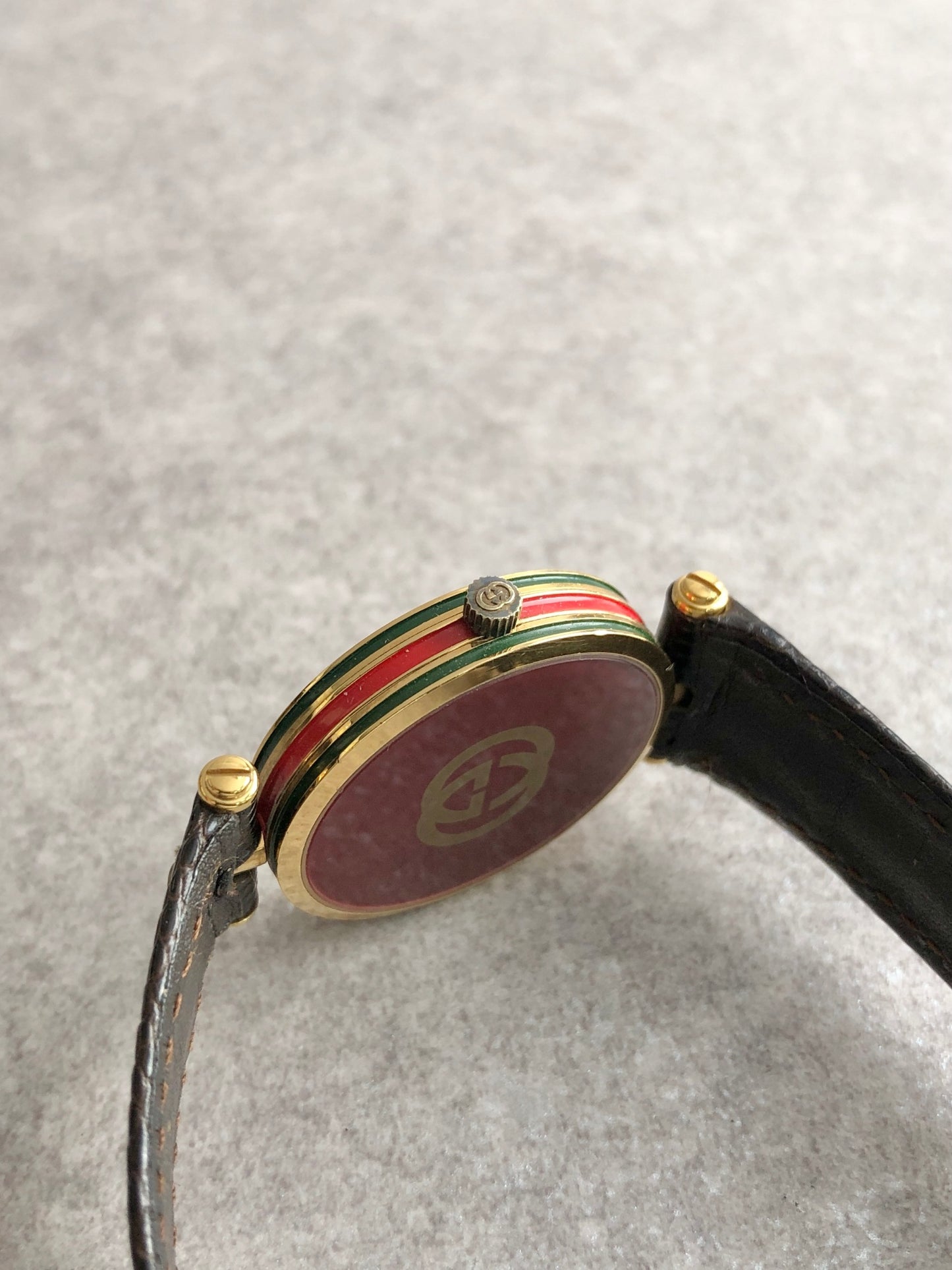 GUCCI Quartz Watch Brown Vintage k6esmt
