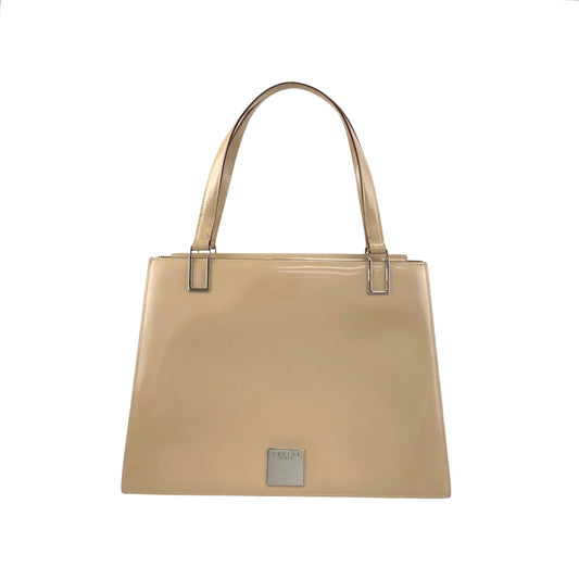 CELINE Logo Two-way Handbag Shoulder bag Beige Vintage nb66wk