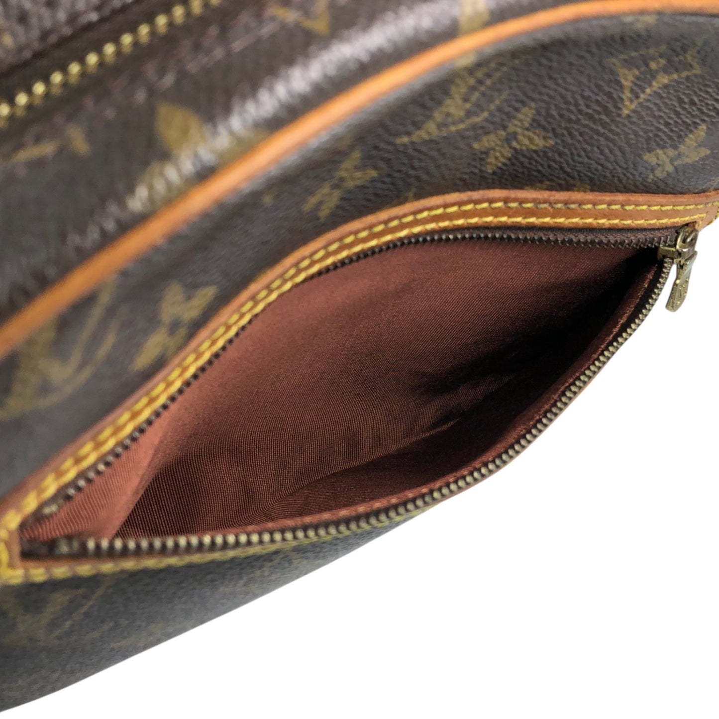 LOUIS VUITTON Monogram Shoulder bag Brown Vintage fywb25