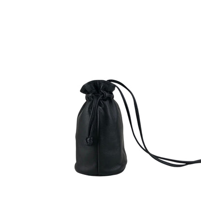 Christian Dior CD Logo Drawstring Shoulder bag Black Vintage h6xtv8