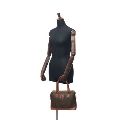 CELINE Macadam Blason Handbag Brown Vintage yry5hb