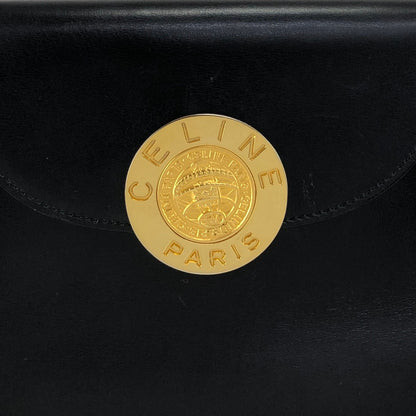 CELINE Top Handle Handbag Black Vintage f4rr4a