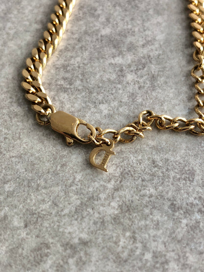Christian Dior Logo Bracelet Gold Vintage vme2u5