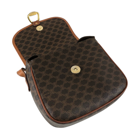 CELINE Macadam Horse Bit Shoulder bag Brown Vintage ffjd2x