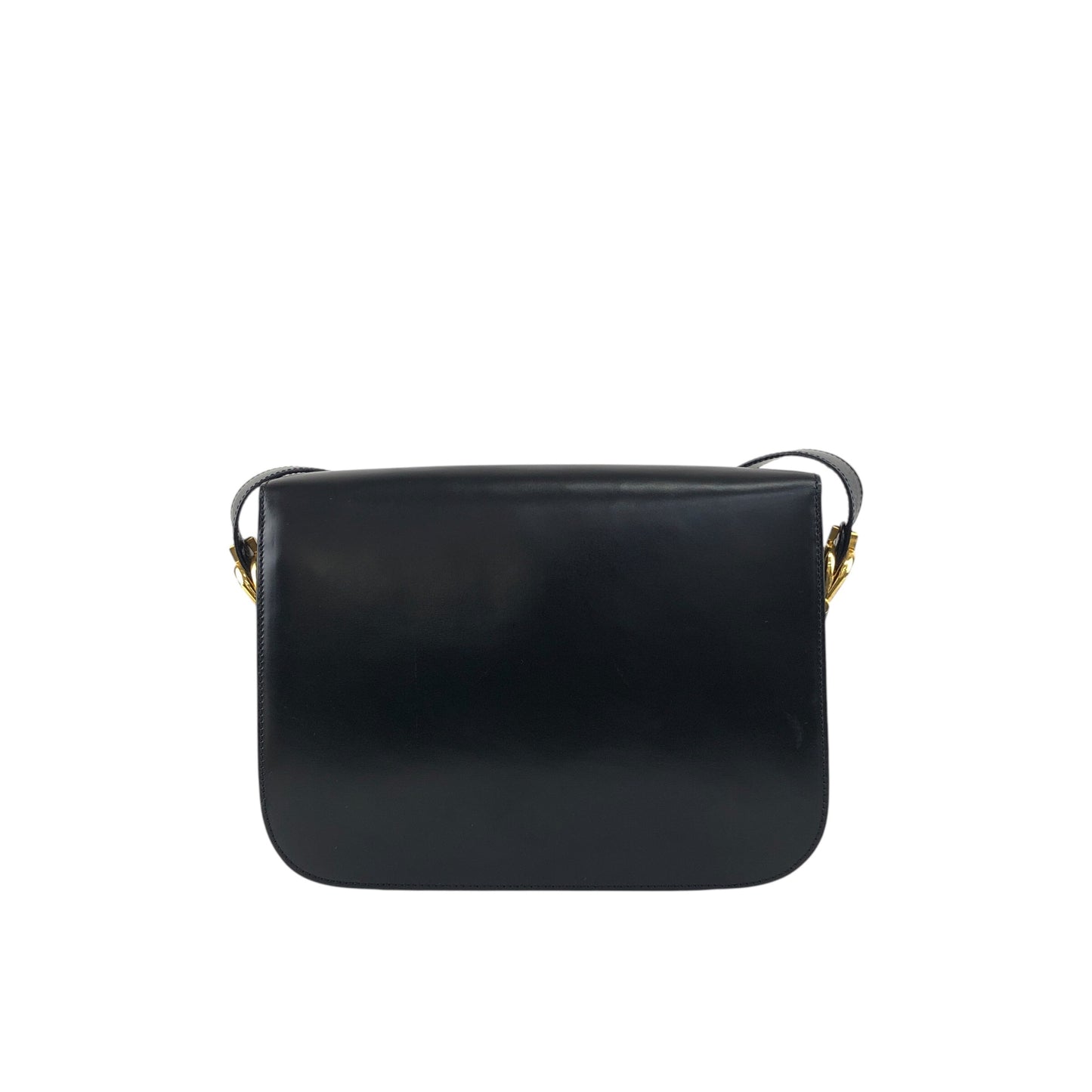 CELINE Horse Carriage Crossbody Shoulder bag Black Vintage zkdk65