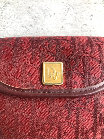 Christian Dior Trotter Coin Purse Red Vintage 4vky8y