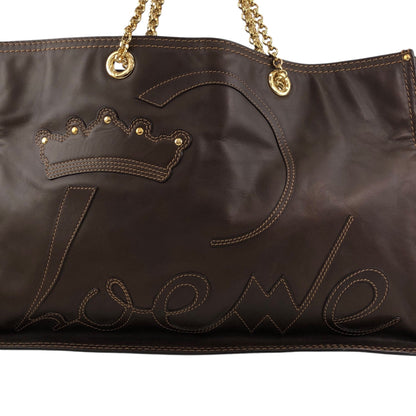 LOEWE Logo Chain Totebag Brown Vintage xy3fjn