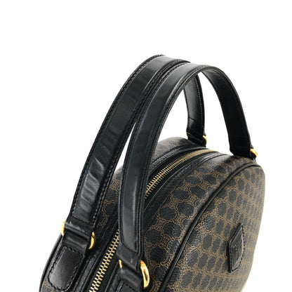 CELINE Macadam Blason Half Round Handbag Black Vintage a78a54