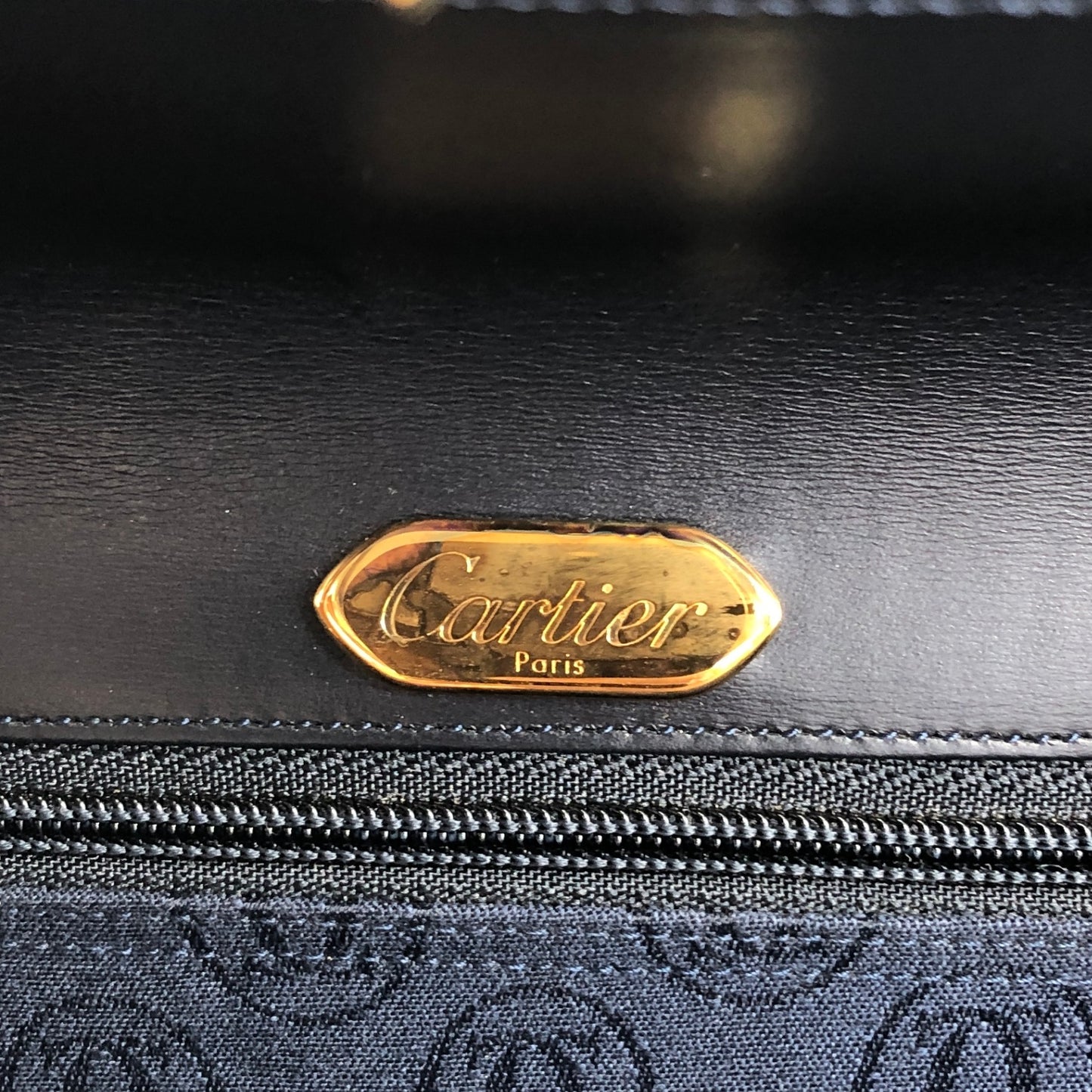 Cartier Chain Shoulder bag Navy Vintage s7zk4c